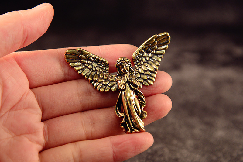 Title 12, Brass Angel Small Ornaments Guardian Angel Wing...