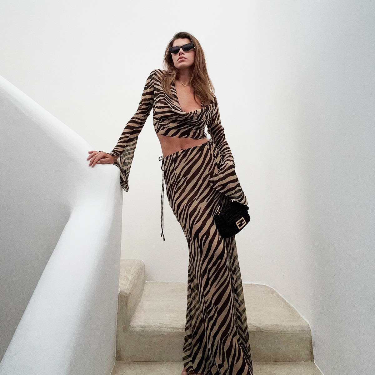 Off-Shoulder Bell Sleeve Top & Skirt 860f5fb5 5e1f 46d6 8dee B82336d6698f