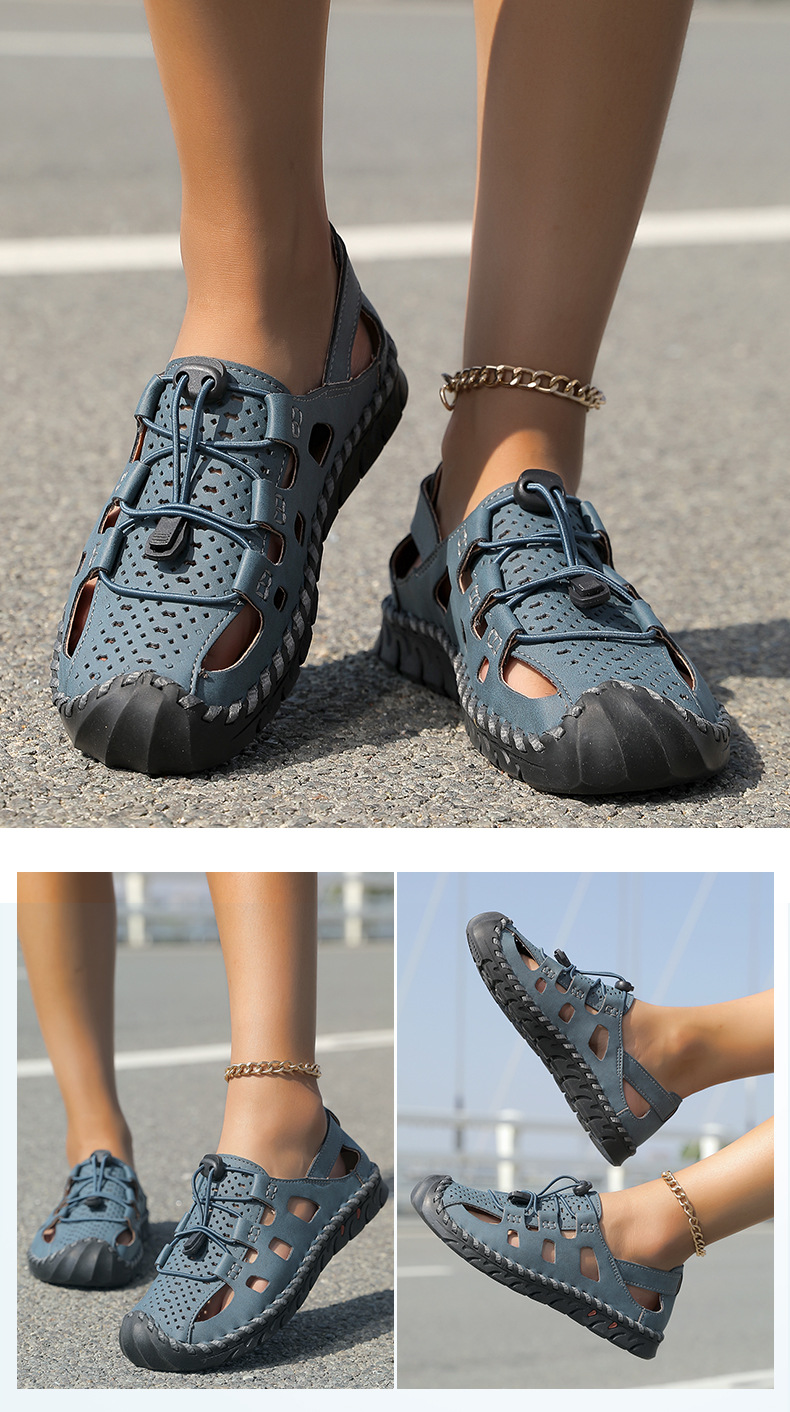 Unisex Casual Closed-Toe Beach Shoes — worn view 1