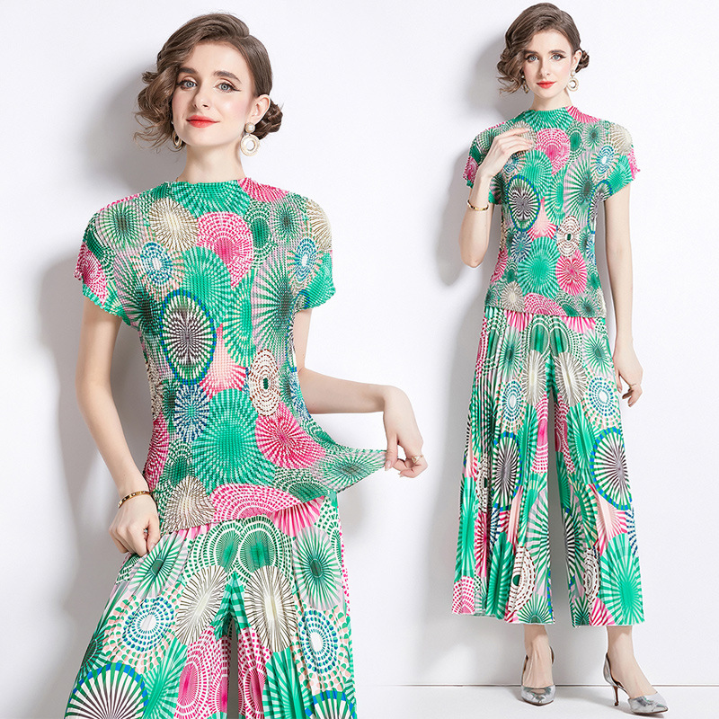 All-matching Top Loose Slimming Pleated Pants