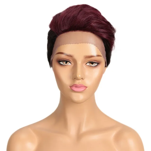 Front Lace Wig All Real Hair Short Headgear - Dya1B99J
