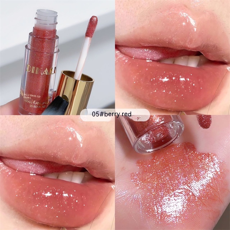 Transparent Lip Gloss Water Light Lipstick Cream Pure Desire No 05 Berry Red - Shop at LoveMi