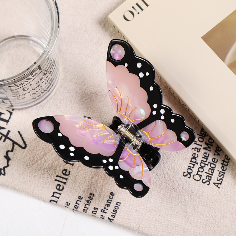 Hairclip Butterfly Acid Grip Clip