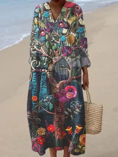 Holiday Long Sleeve Shirt Dress Women's Casual - Bj182E02340-L - View 1