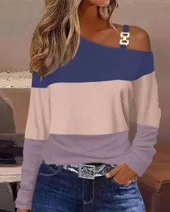 Women's Autumn Simplicity Shoulder Collar Shirt - Image 3-Xxl - View 1