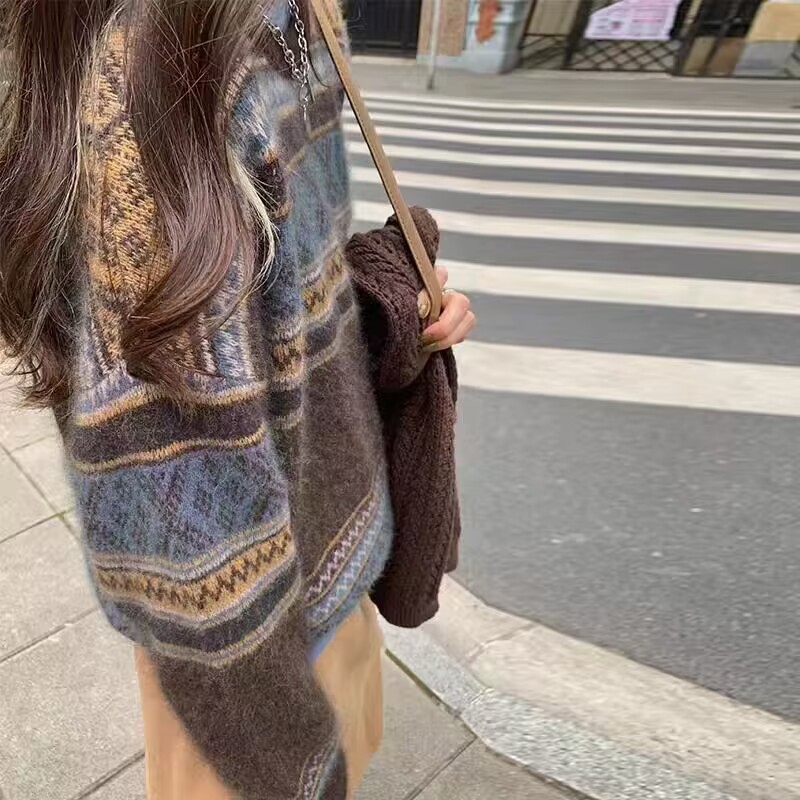 Japanese Style Heavy Industry Fried Street Sweater Picture Color - Shop at LoveMi