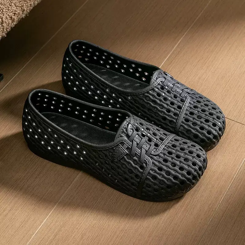 Womens Outdoor Non-slip Hollowed-out Breathable Soft-soled Shoes