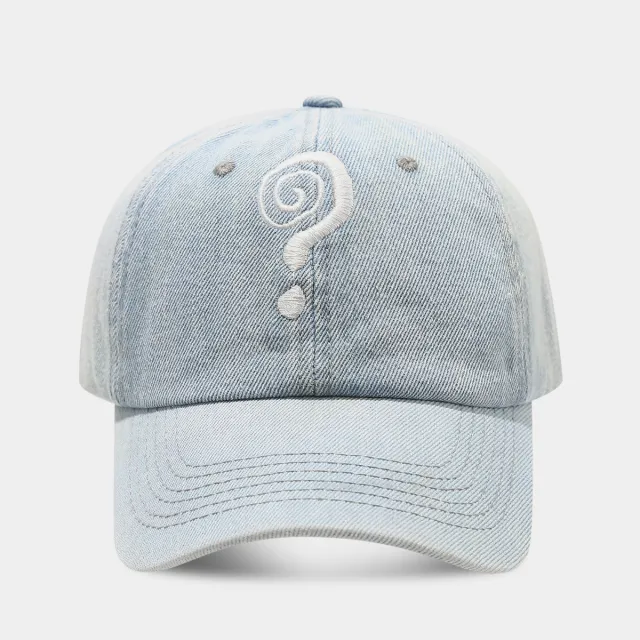 Creative Denim Question Mark Pattern Baseball Cap Blue - Shop at LoveMi