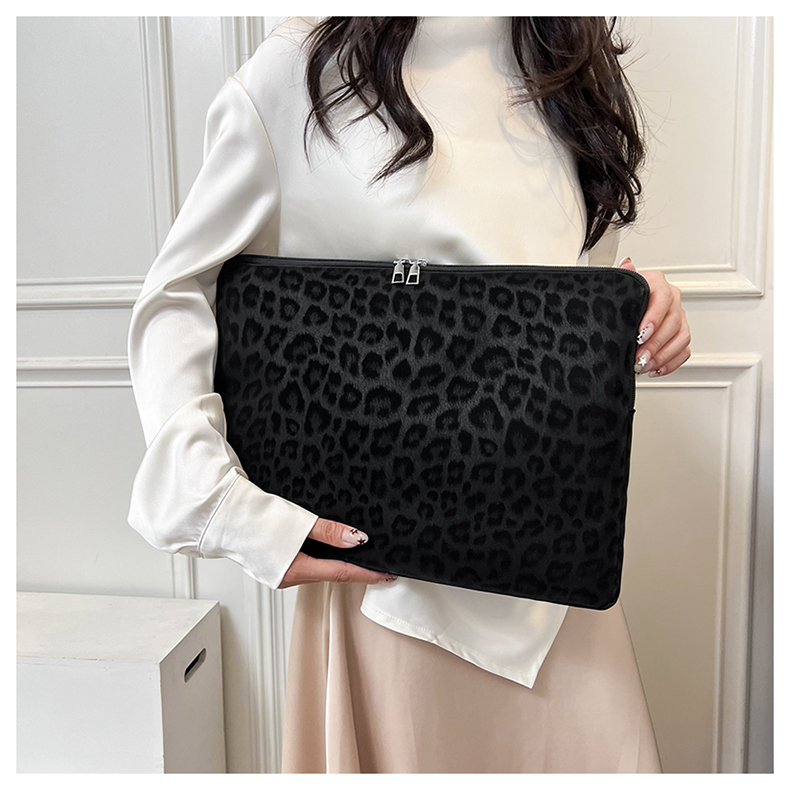 Leopard-print Laptop Sleeve For Women Large Capacity And Portable 4
