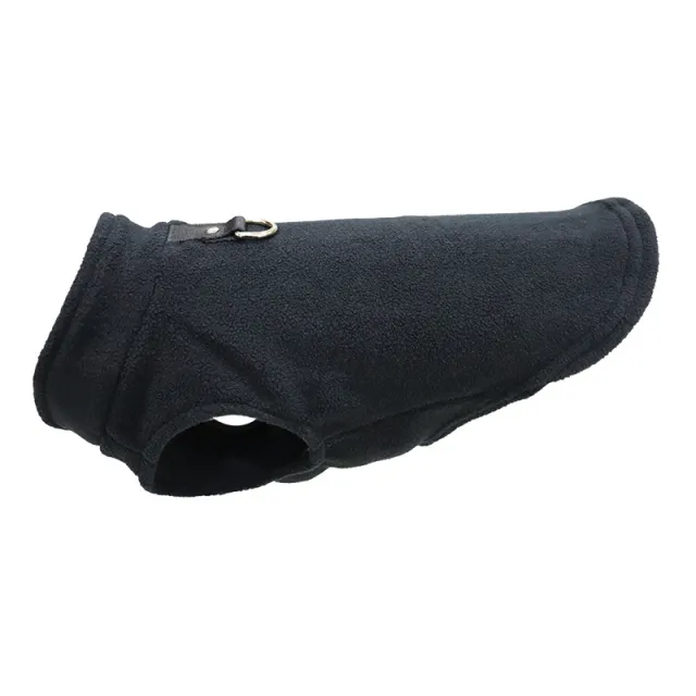 Pet Clothes Dog Thickened Solid Color Polar Fleece Waistcoat Black - Shop at LoveMi