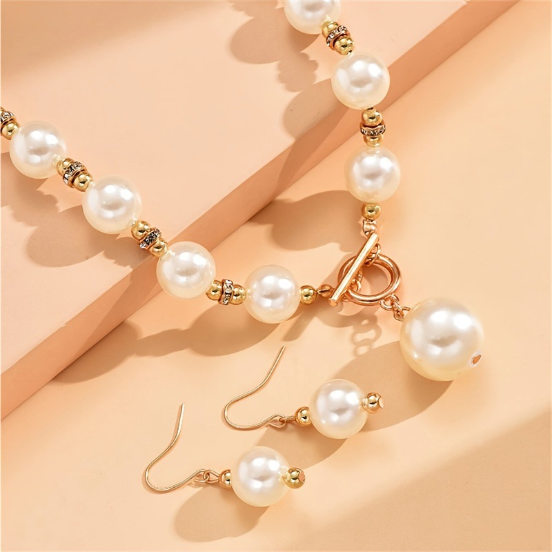 Mother-of-Pearl Necklace and Earring Set, picture 3 of 3