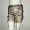 Black Ab Diamond Short Skirt