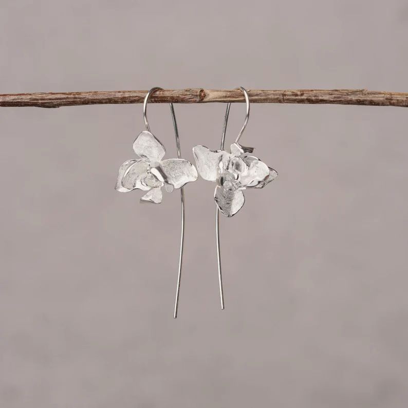 Retro Phalaenopsis Pendant Earrings For Women