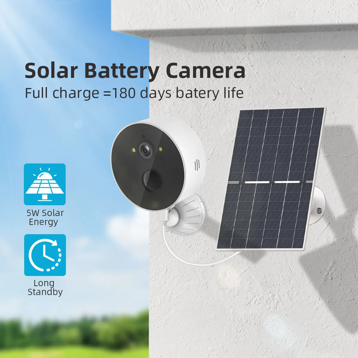 Solar Cell Monitoring Camera Outdoor Low Power