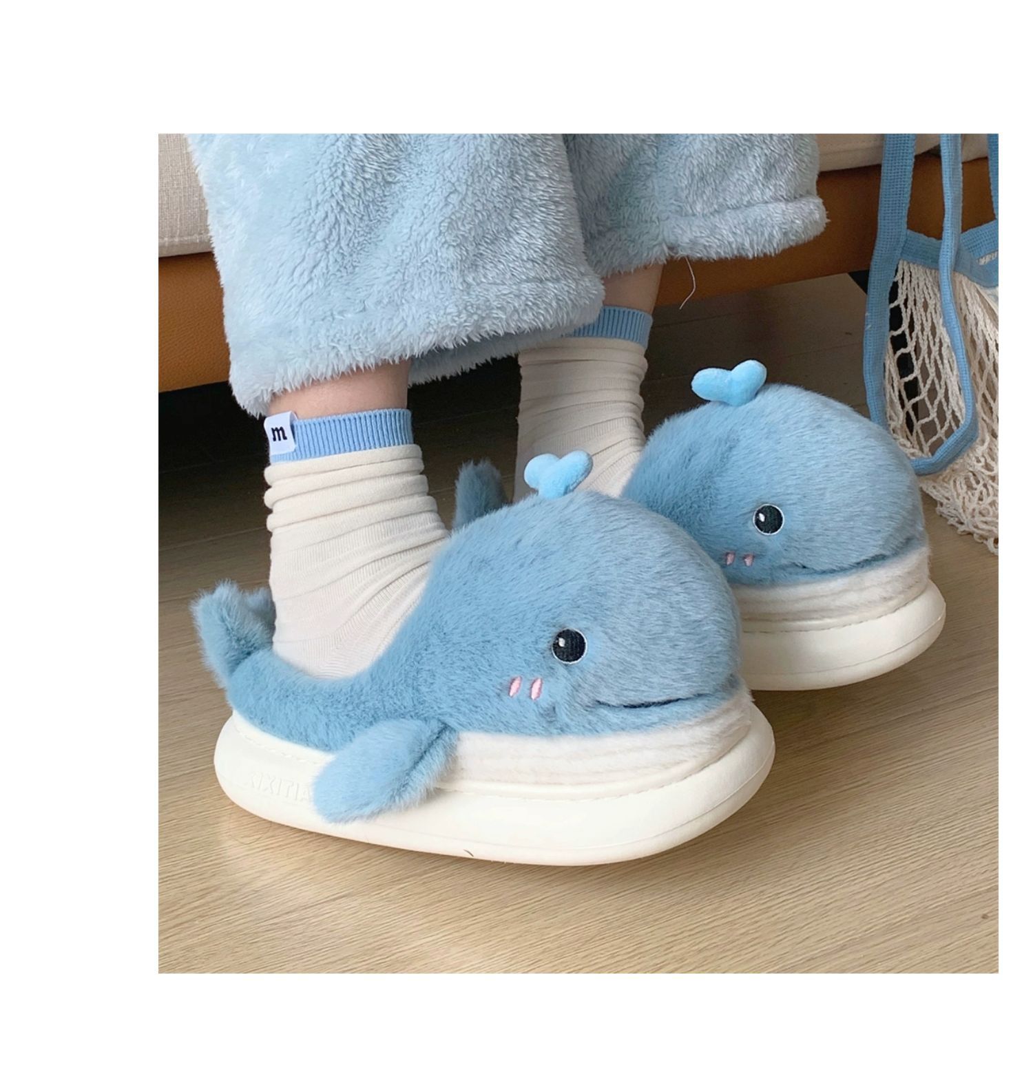 Title 8, Creative Cartoon Plush Dancing Whale Cotton Sli...