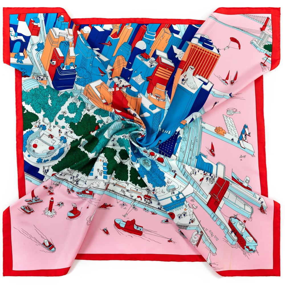 Women's 90cm Twill Versatile Printed Scarf