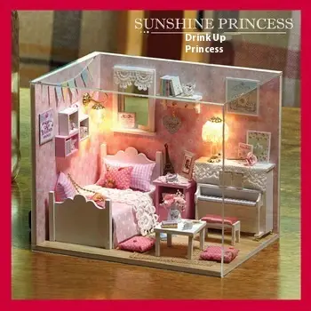Cute Room Provence Handmade Cottage Assembled Model Villa Room Girl's Birthday Gift