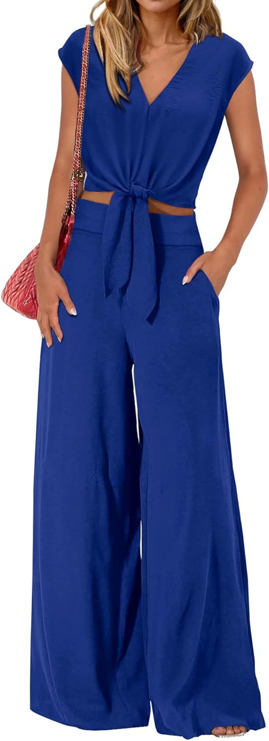 High Waist Slim-fit Wide-legged Pants Suit - Image 6