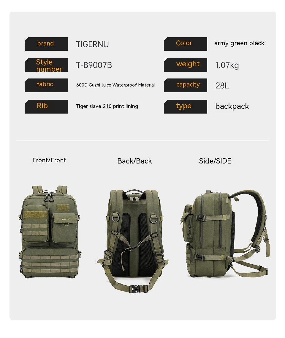 Tactical Backpack Men's Waterproof Outdoor - Image 2