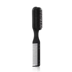 Striped Men's Shaving Brush Red White Blue Broken Hair Brush Haircut Cleaning Hairdressing Brush - H163 Black Brush Comb - View 1