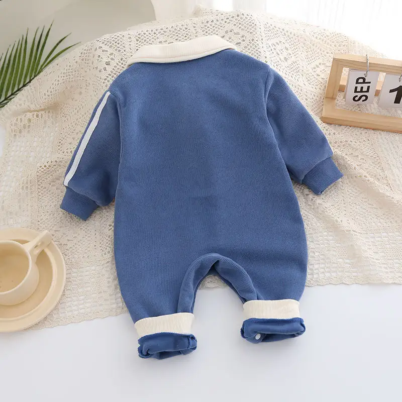 Handsome Cartoon Cotton Long-sleeved Jumpsuit