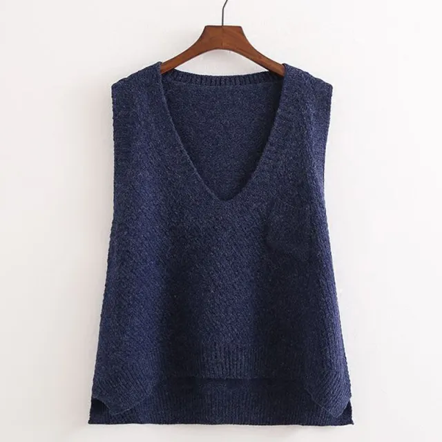 Women's Knitted Vest Spring And Autumn Plus Size Sleeveless Sweater Waistcoat Tops Outerwear Waistcoat Tibetan - Shop at LoveMi
