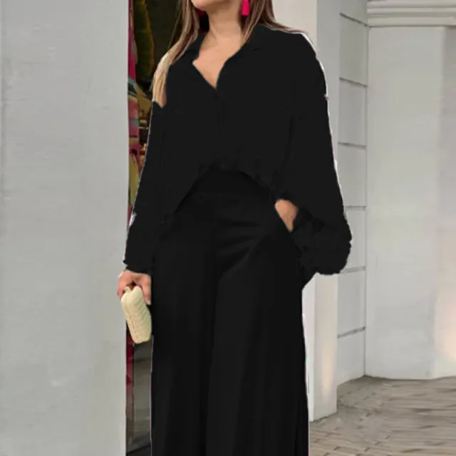 Fashionable Casual Elegant Wide leg Pants Black - Shop at LoveMi