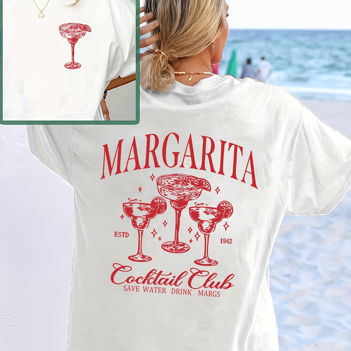 Letter Printed Round Neck T-shirt Fashion Casual Women