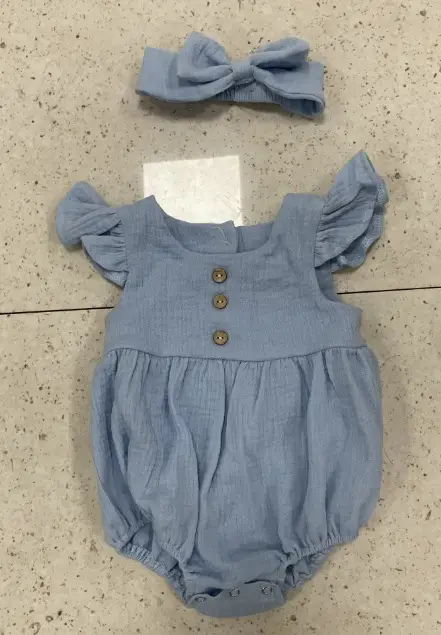 New Crepe Flying Sleeves Romper