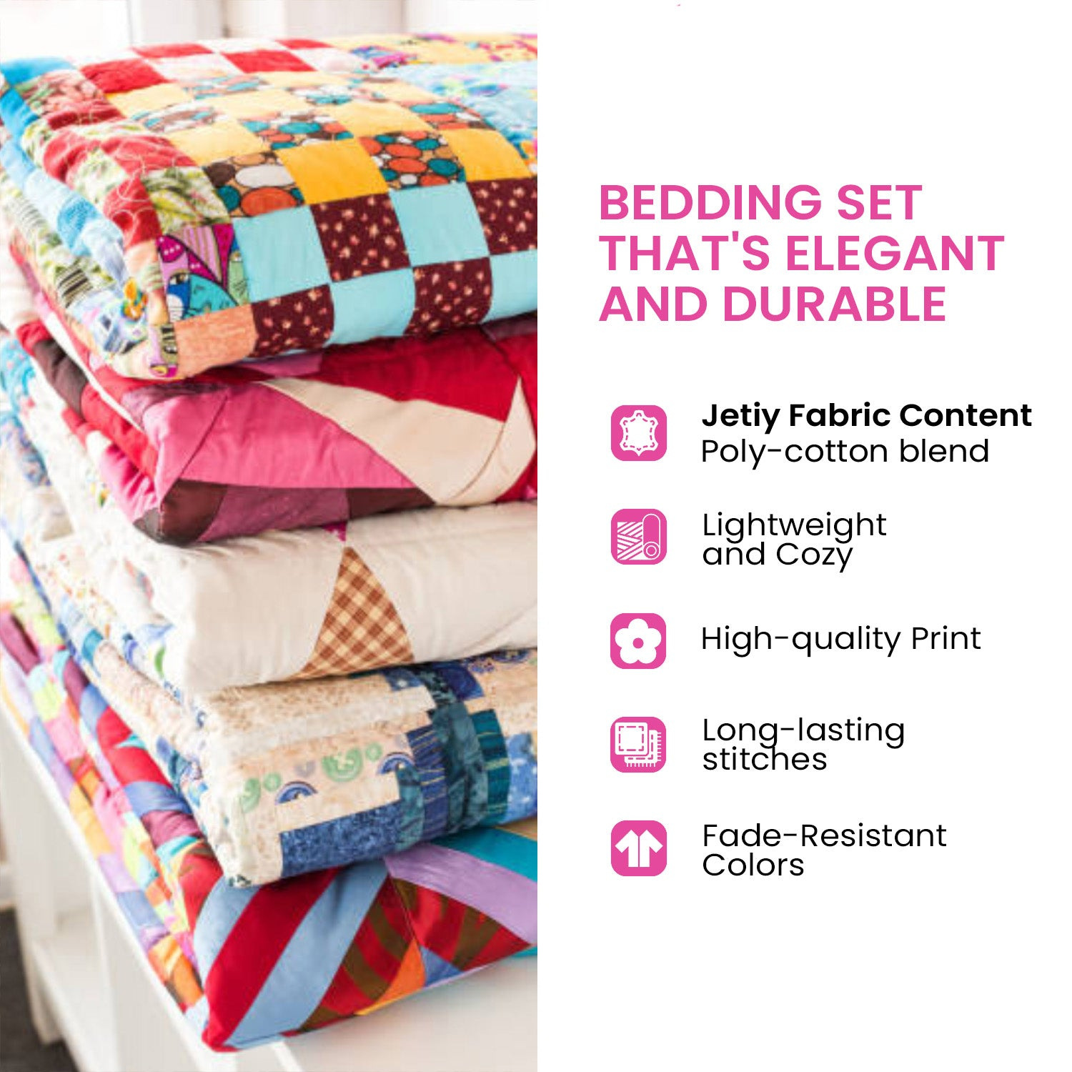 Kaleidoscope Pattern Bed Cover Three-Piece Set — foto 11