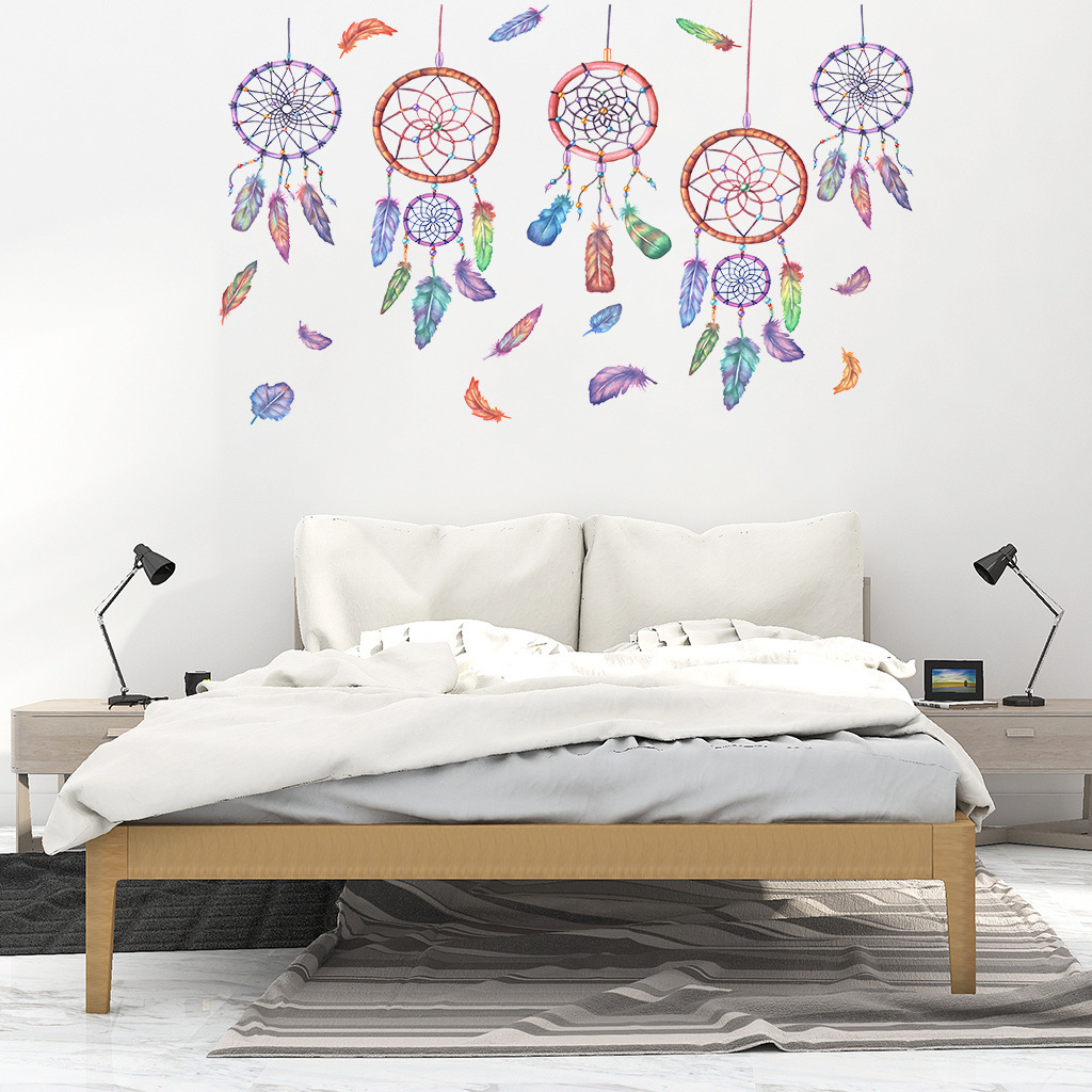 Title 1, Wall Stickers Wind Chimes Feather Romantic And ...