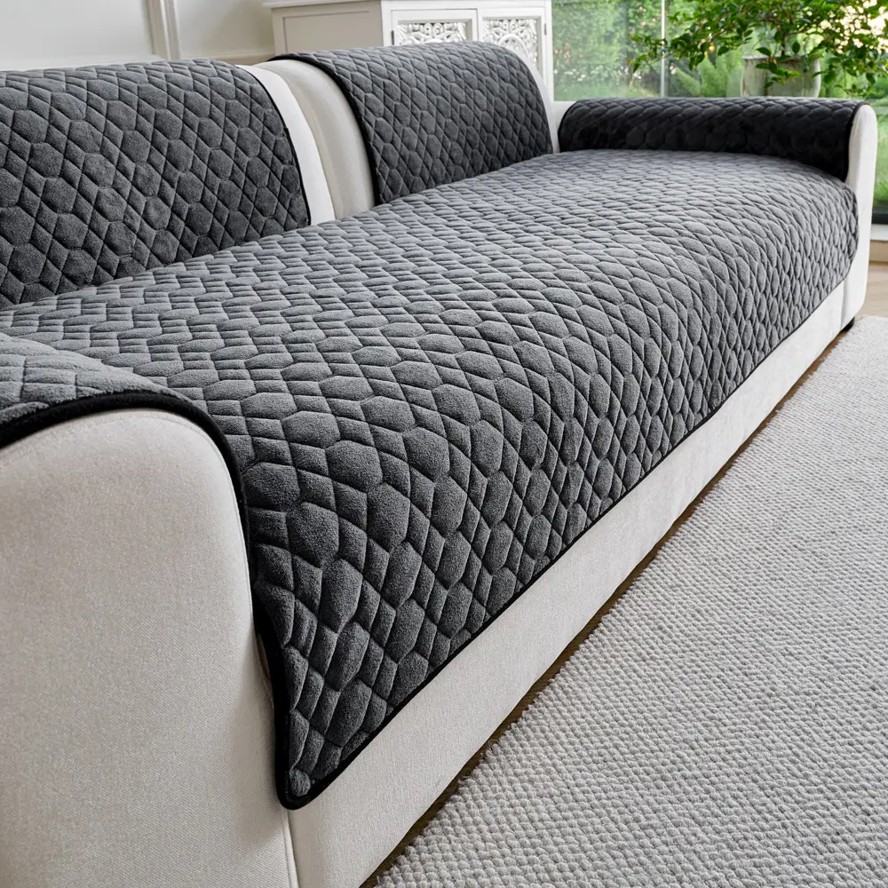 AutumnWinter Warm Short-Plush Sofa Cover
