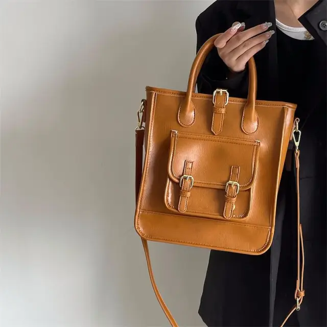 Autumn And Winter Portable Tote Work Commuter All matching Bag Women Brown - Shop at LoveMi