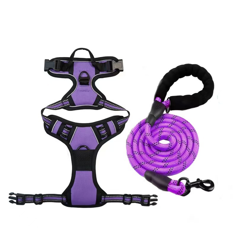 Multi-layer All-in-one Pet Dog Harness and Leash Set - Durable Nylon Walking Rope for Small Medium Large Dogs Outdoor Training 9