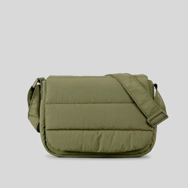 Simple And Lightweight Flap Special interest Design Quilted Wide Shoulder Strap Crossbody Bag Green - Shop at LoveMi