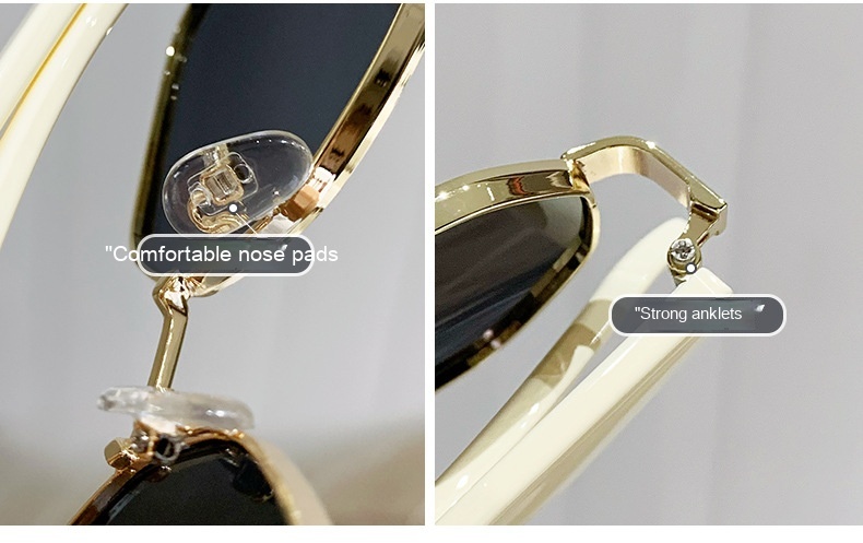 Modern Square Polygon Metal Sunglasses - Image 2