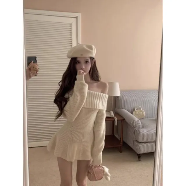 Solid Color Minimalism Temperament Slimming Dress For Women Apricot - Shop at LoveMi