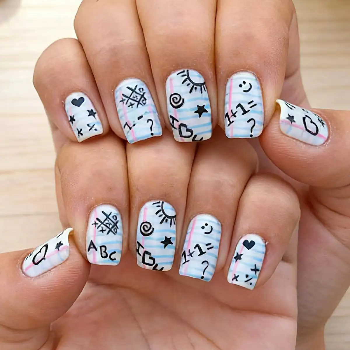 Back-to-School Season Colorful And Fun Nail Art