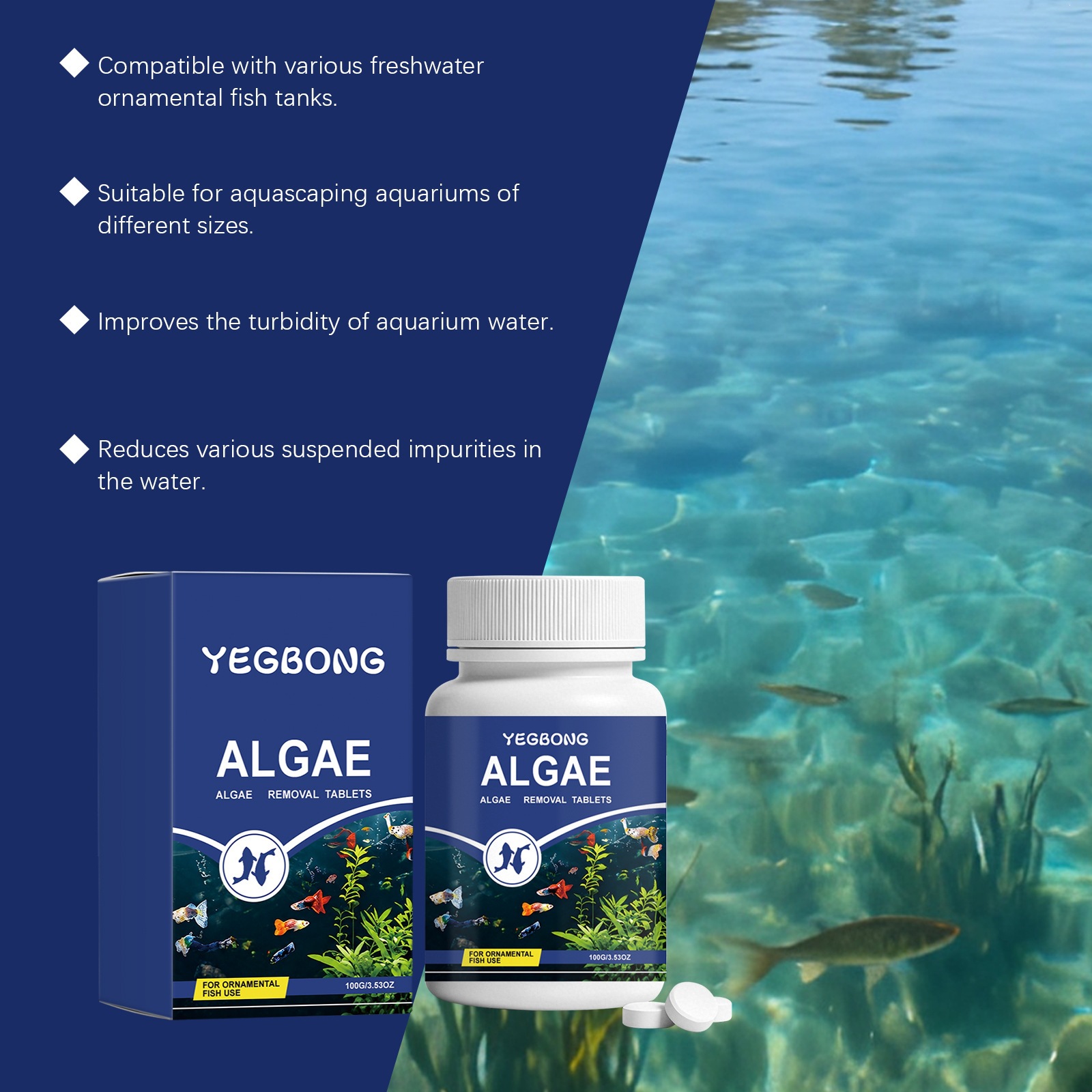Algae-control Tablets For Ornamental Fish