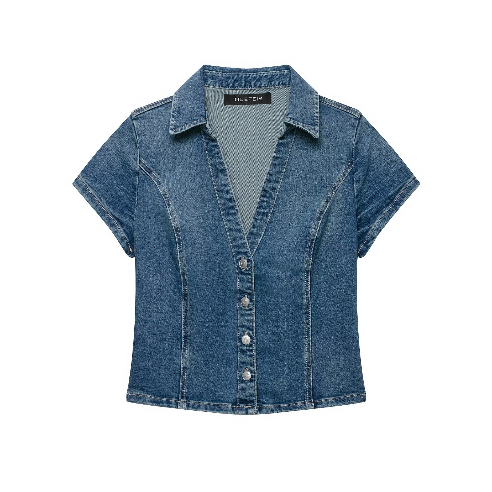 Summer New Arrival Fashionable Versatile And Slim-fit Short-sleeve Top