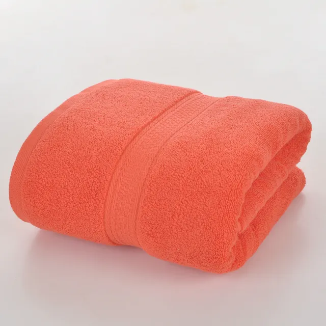 Plain Cotton Bath Towel Bath Towels Soft Absorbent Coral Orange - Shop at LoveMi