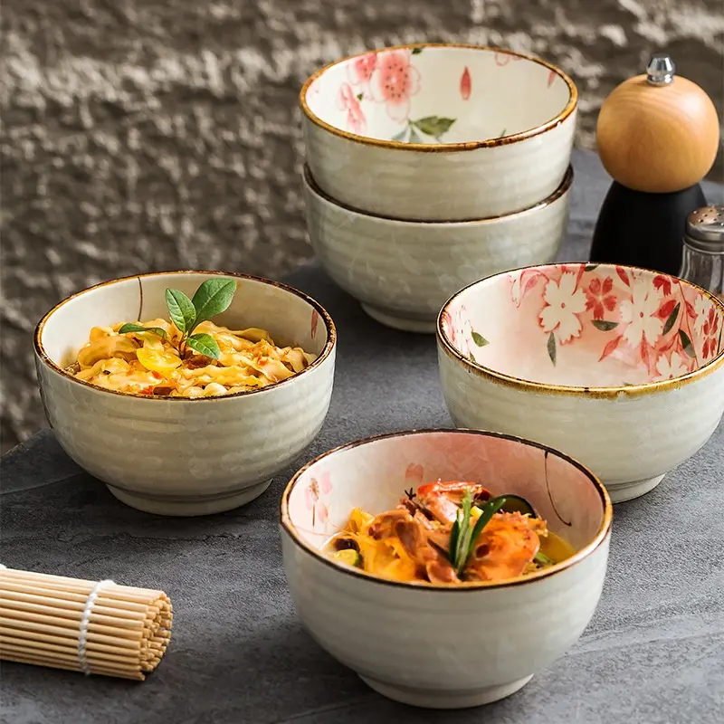 Breakfast Bowl Ceramic Noodle Household
