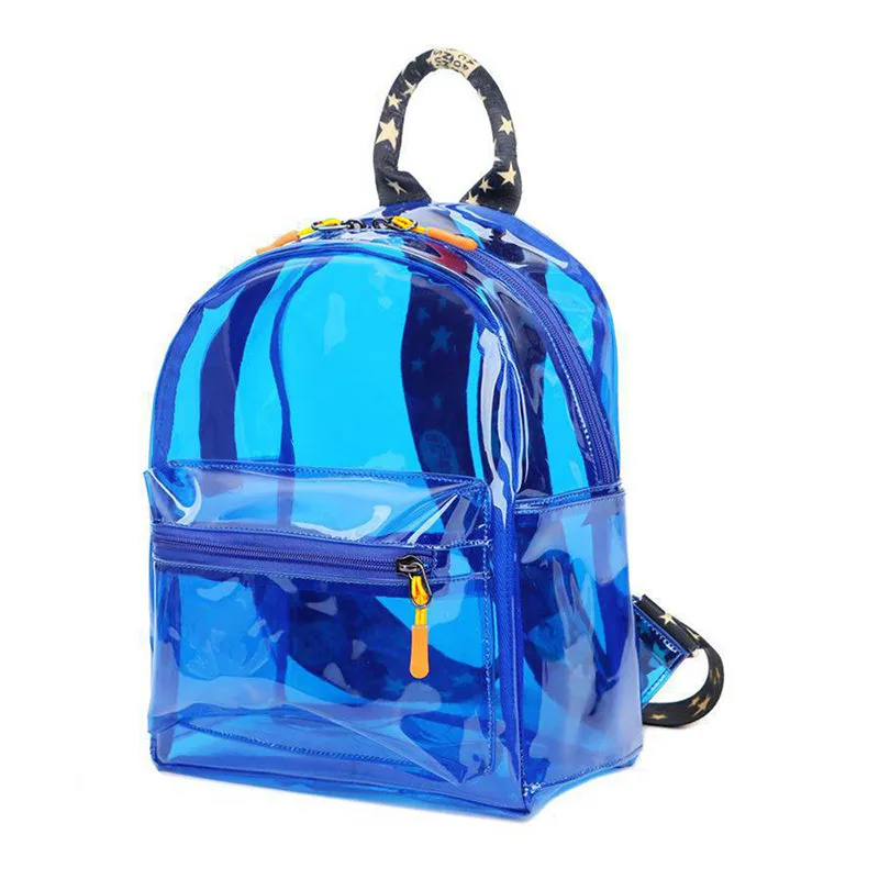 Waterproof PVC Backpack Travel Girls - Blue
