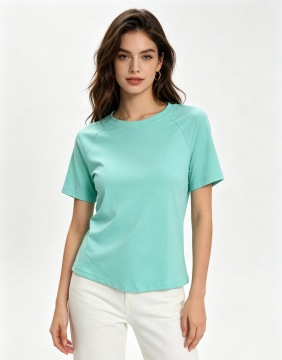 Summer Crew-neck Athletic-style Figure-flattering Yoga Top