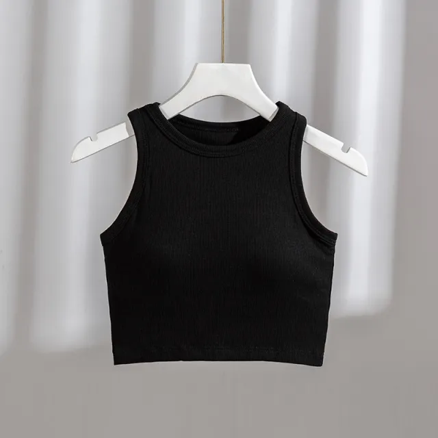 Vest Thread Belt Chest Pad One piece Underwear Base Can Be Worn Outside Black - Shop at LoveMi