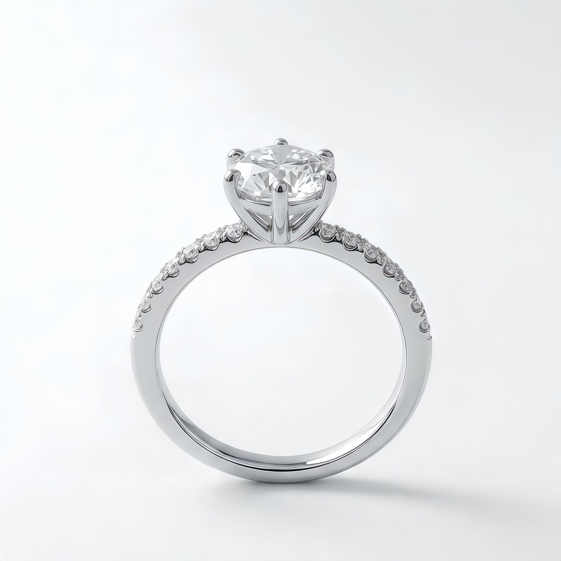 S925 Sterling Silver Moissanite Ring Horse Eye Design