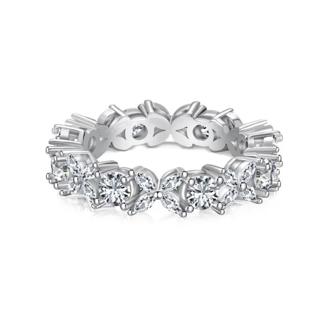 Sterling Silver Female Horse Eye Stone Design Simple Ring Dy120763Swwh - Shop at LoveMi