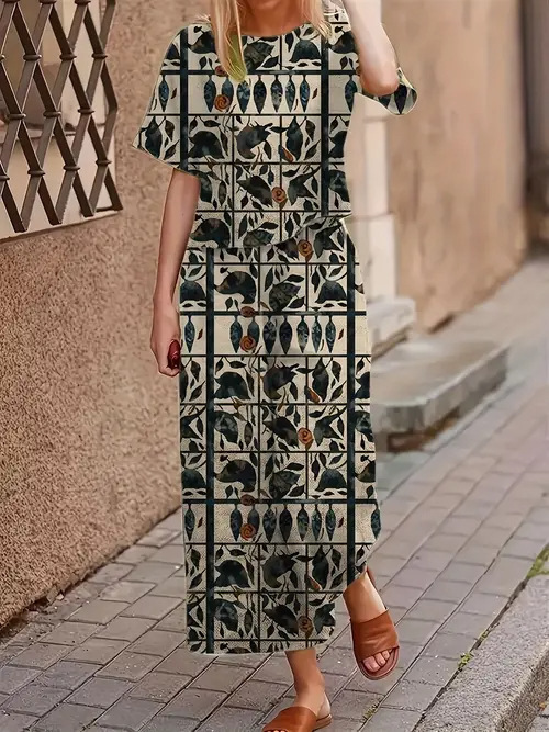 Casual Fashionable Loose-fitting Short-sleeve Crew-neck T-shirt And Pants Set