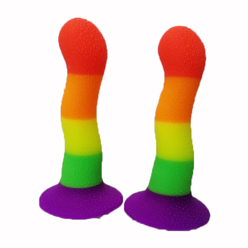 Color Special-shaped Liquid Silicone Massage Backcourt Butt Plug 10