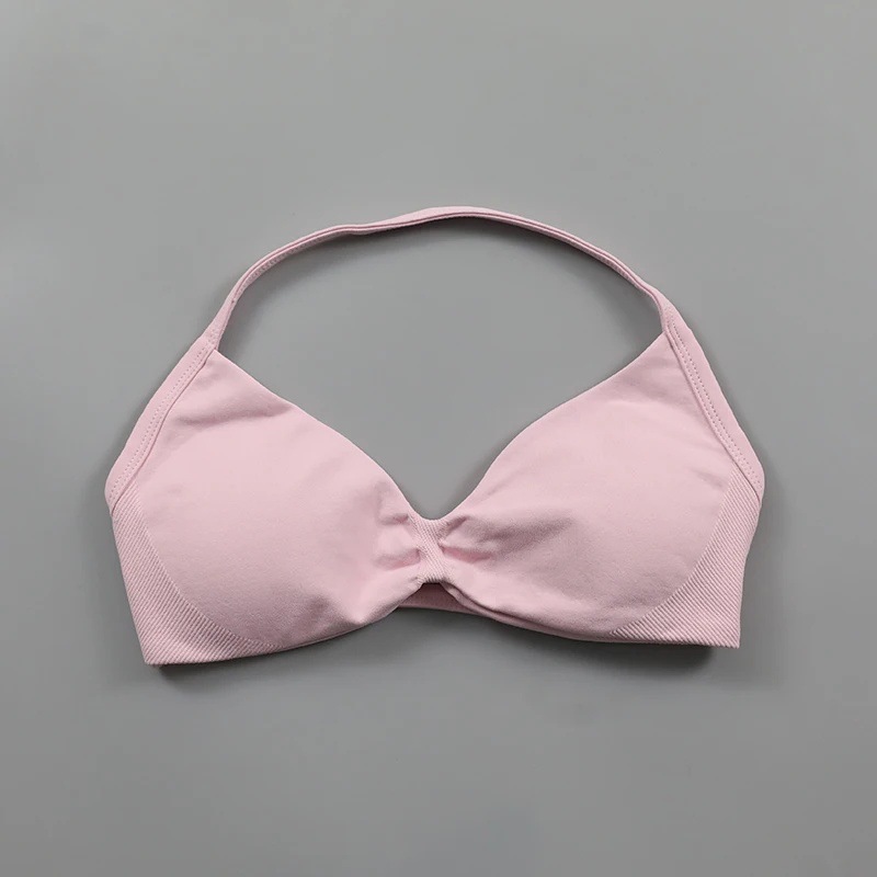 Womens High-intensity Halter Bra With Chest Pads